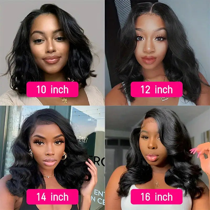 CLYDANX Bob Wig Human Hair 13x4 Lace Front Wigs Human Hair Pre Plucked Human Hair For Women Short Bob Wigs Brazilian Body Loose Wave Human Hair Wig 200% Density